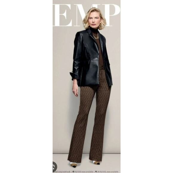 CAbi #4495 Women's Black James Faux Leather Blazer Jacket Size Medium - Picture 1 of 8